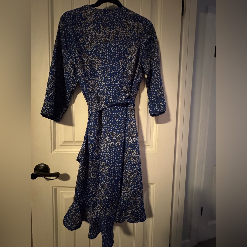 NWT - Vero Moda Wrap Dress with White Leaf Print